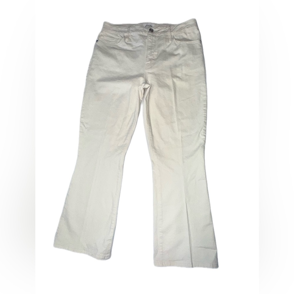 FRAME Le Crop Mini Boot Cream Jeans Size 31 NWOT women’s boot cut jeans - Picture 4 of 10